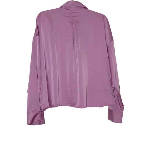 Mauve long sleeve buttoned down blouse. NWT - Picture 5 of 7